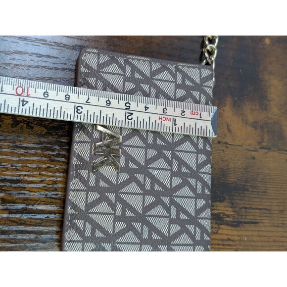 Anne Klein Card ID License Holder Key Chain Slim Wallet Ladies Brown W/Mirror - Picture 8 of 9